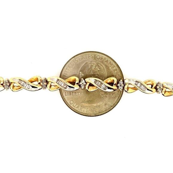 14k Infinity Diamond Bracelet - Picture 9 of 12